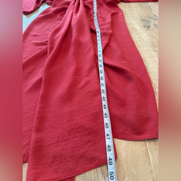 Le Troupe Elegant Cayenne Red Kimono Dress 2 - Picture 6 of 7